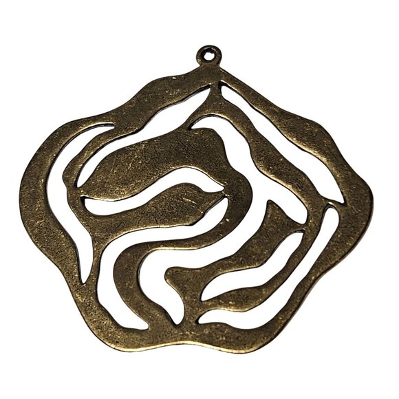 Abstract Brass Pendant Jewelry Making DIY Boho Elegant Fashion Women - Picture 3 of 4